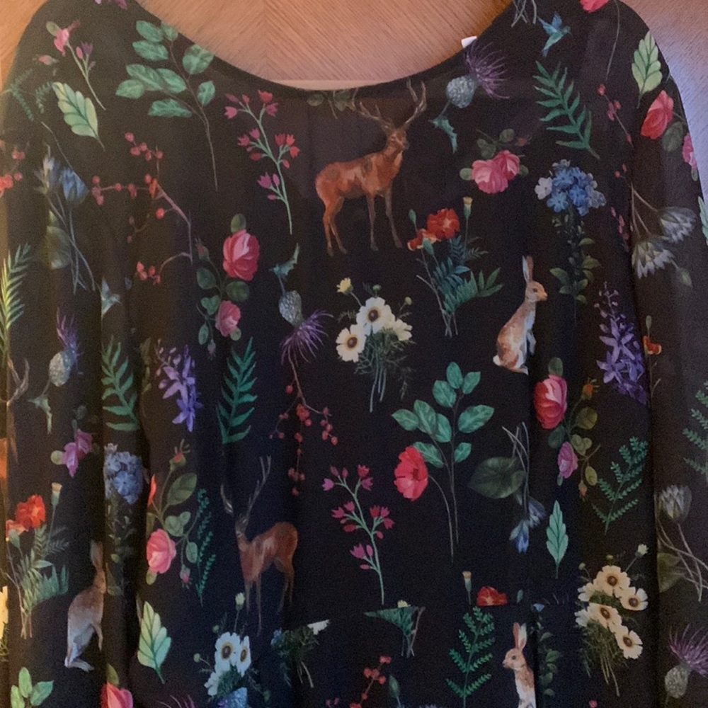 Unique 21 deer & rabbits dress